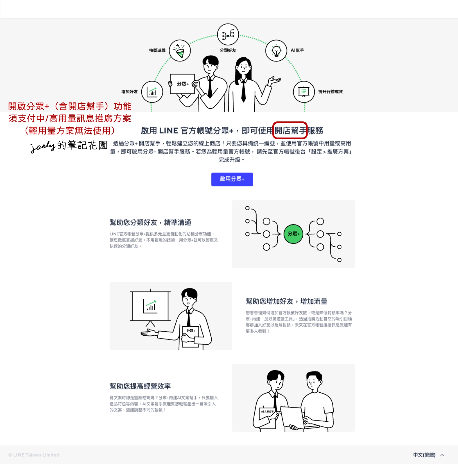 LINE OA-02｜LINE官方帳號介紹、後台功能介面一覽、常用相關連結 @Joely的筆記花園